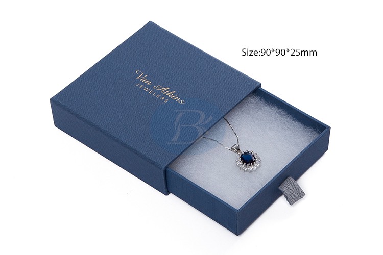 Deep blue paper jewelry box