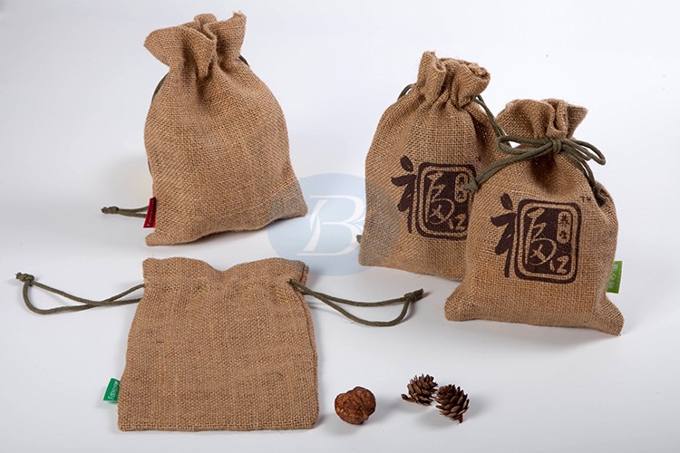 Customized logo jute bag