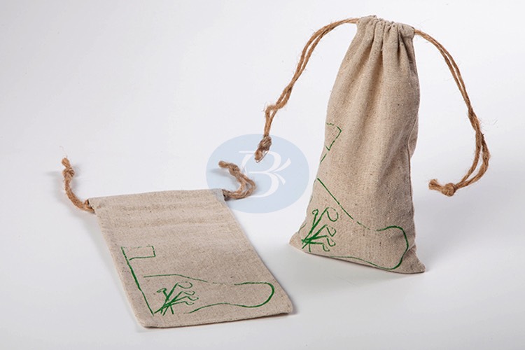 Natural linen packaging bag