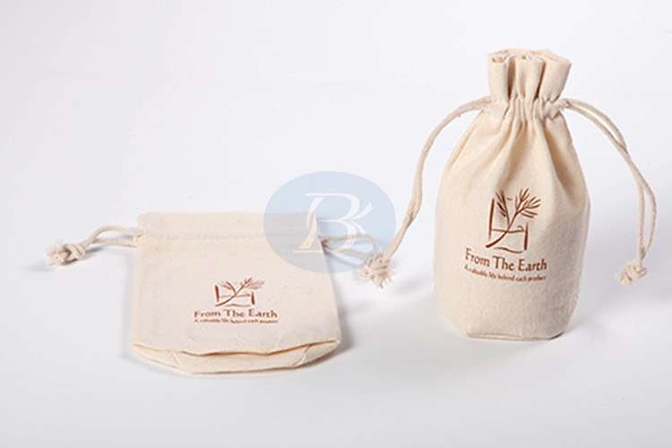 cotton small drawstring bags