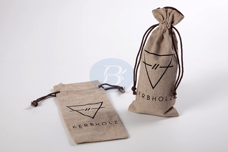 customized jute drawstring bag