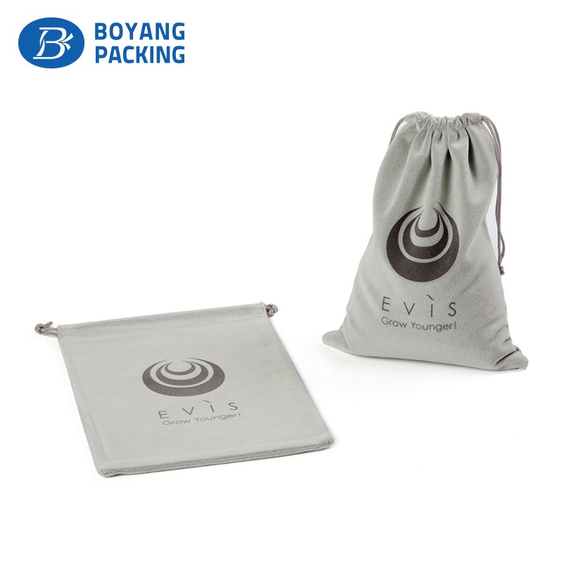 Popular Gray jewelry velvet pouch