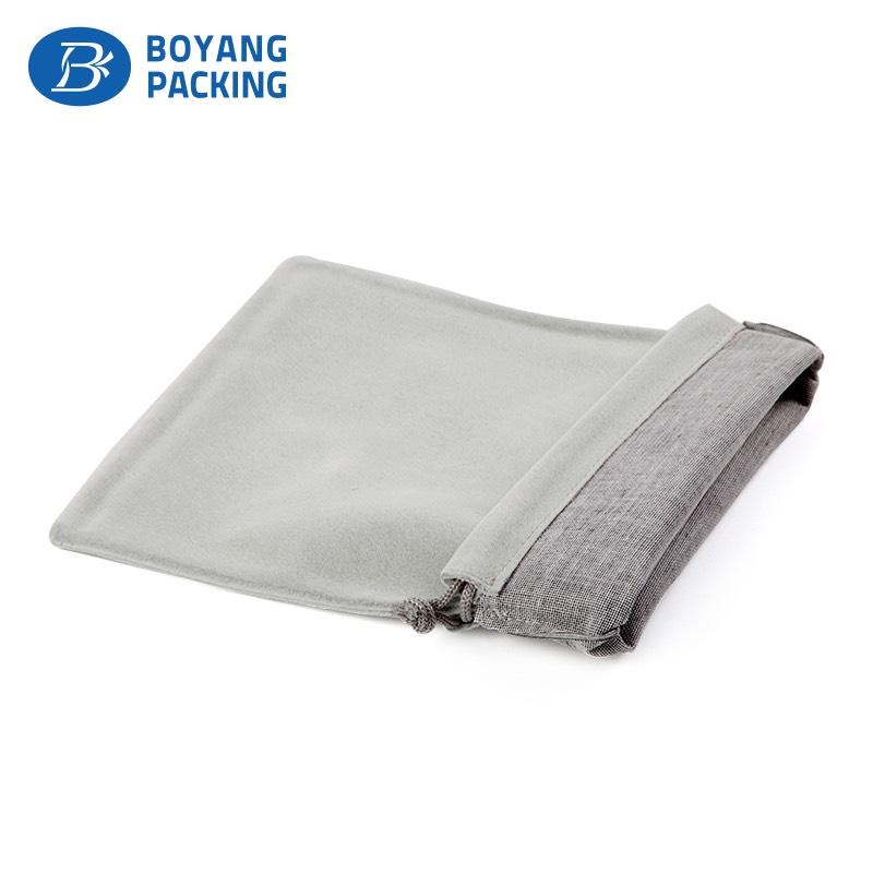 Popular Gray jewelry velvet pouch