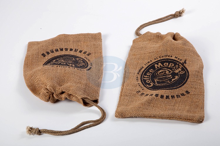 Factory direct sale jute drawstring bags