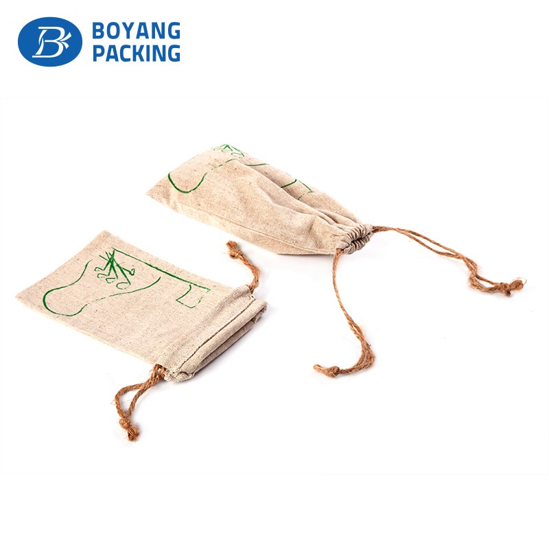 Natural linen packaging bag