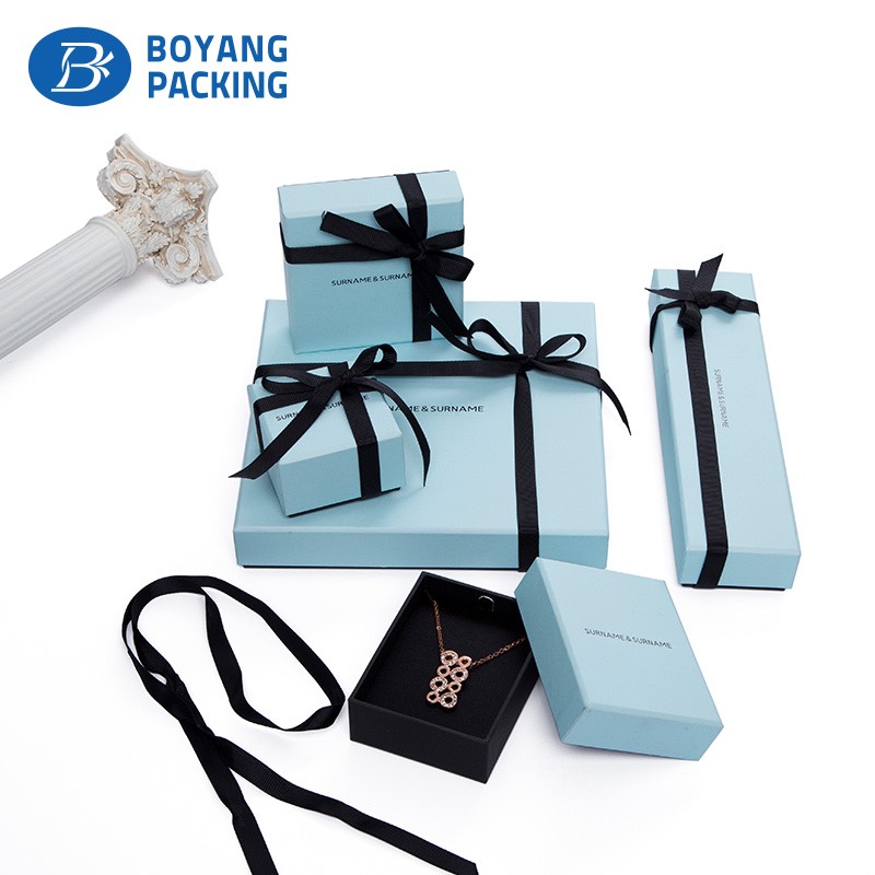 Exquisite wathet blue jewelry boxes