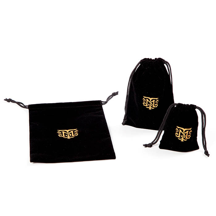 Custom exquisite logo jewelry bag velvet