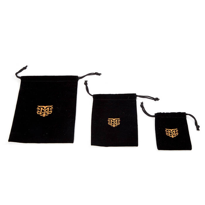 High quality black custom velvet watch pouch manufacturer