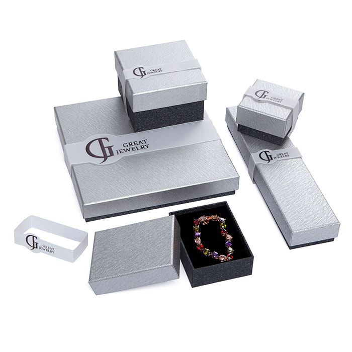 New design paper custom logo printed jewelry boxes