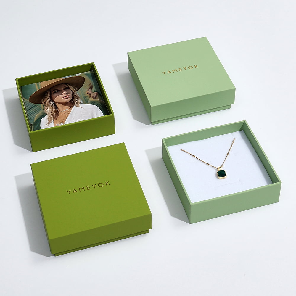 custom necklace gift paper box packaging