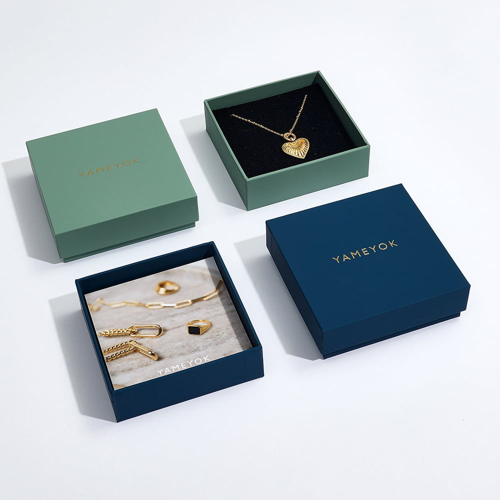 custom necklace gift paper box packaging