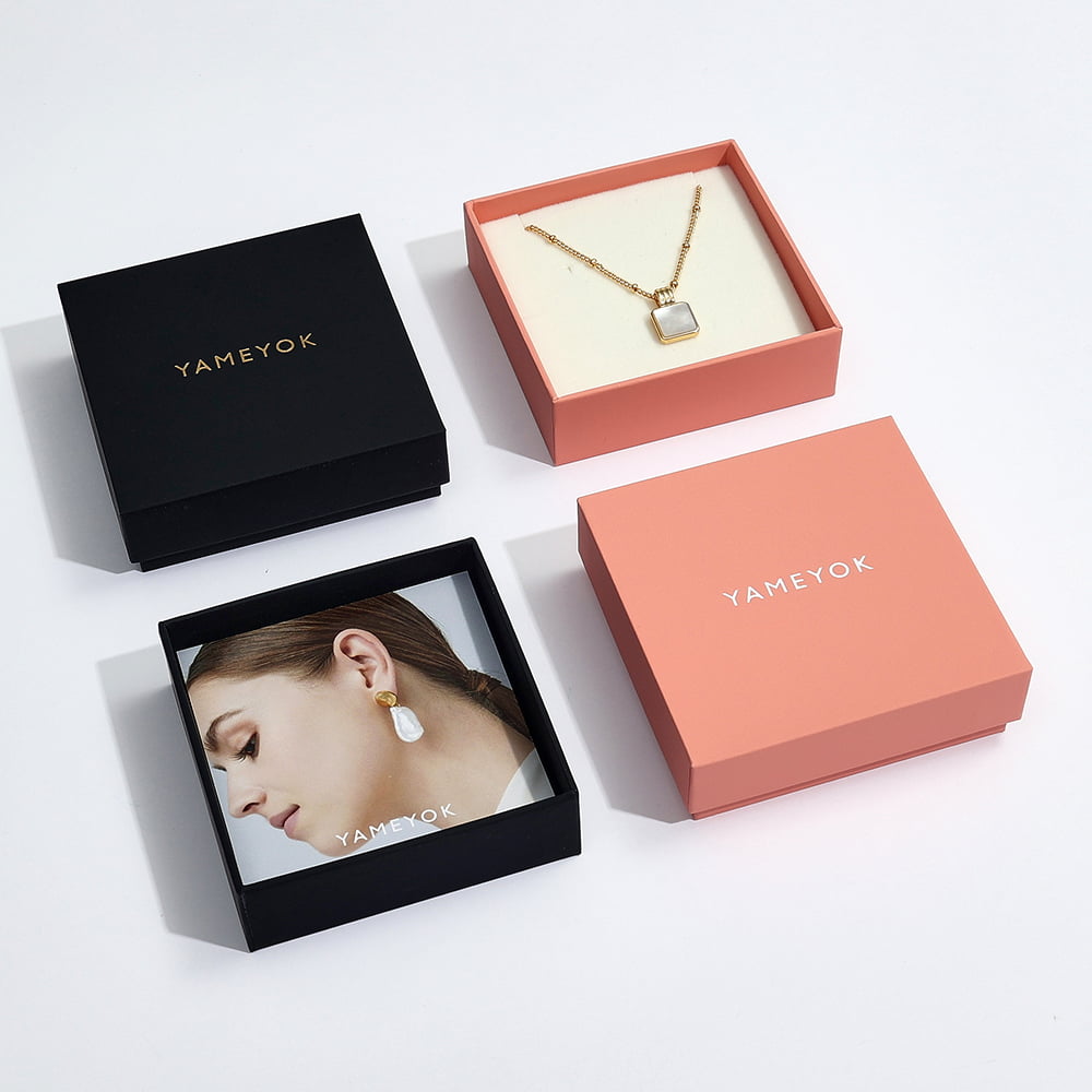 custom necklace gift paper box packaging