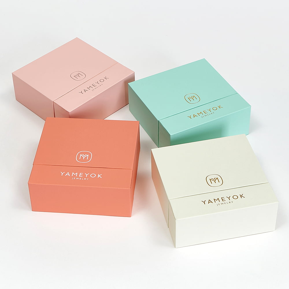 custom logo luxury necklace packaging box