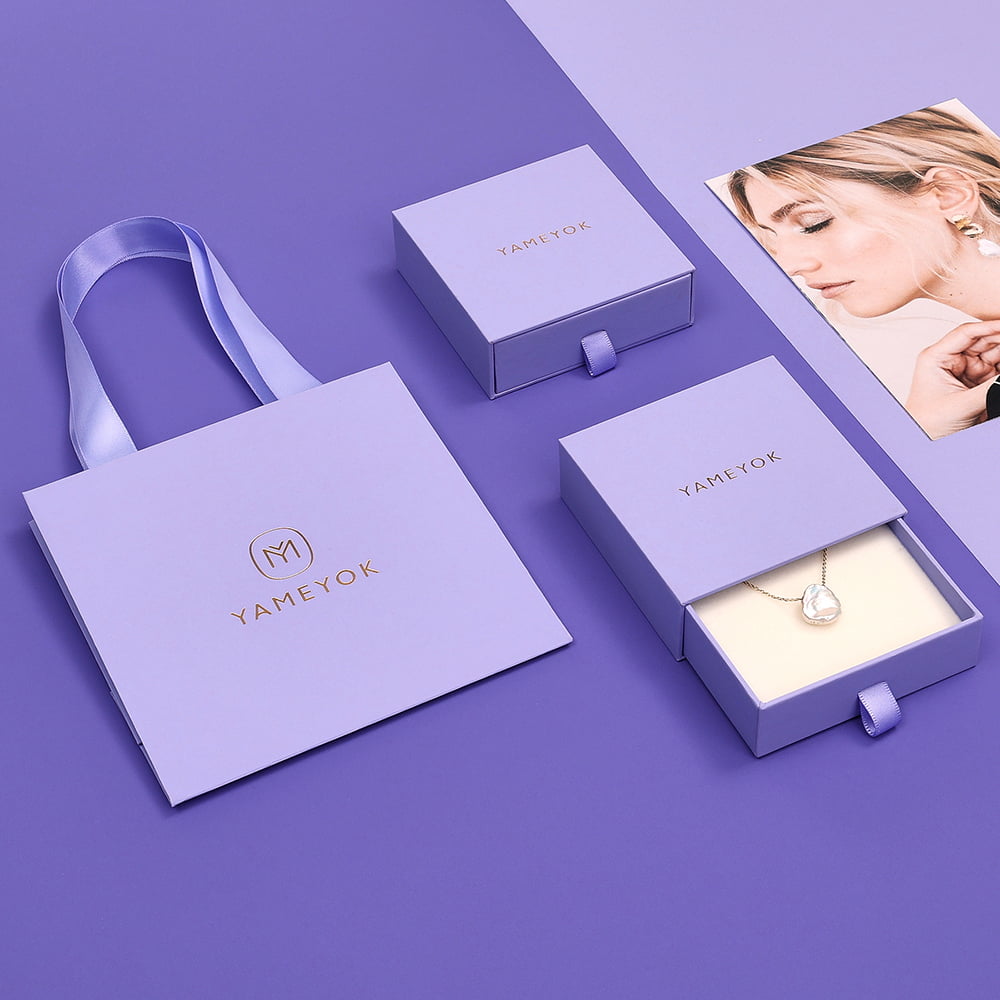 custom sliding drawer necklace packaging box